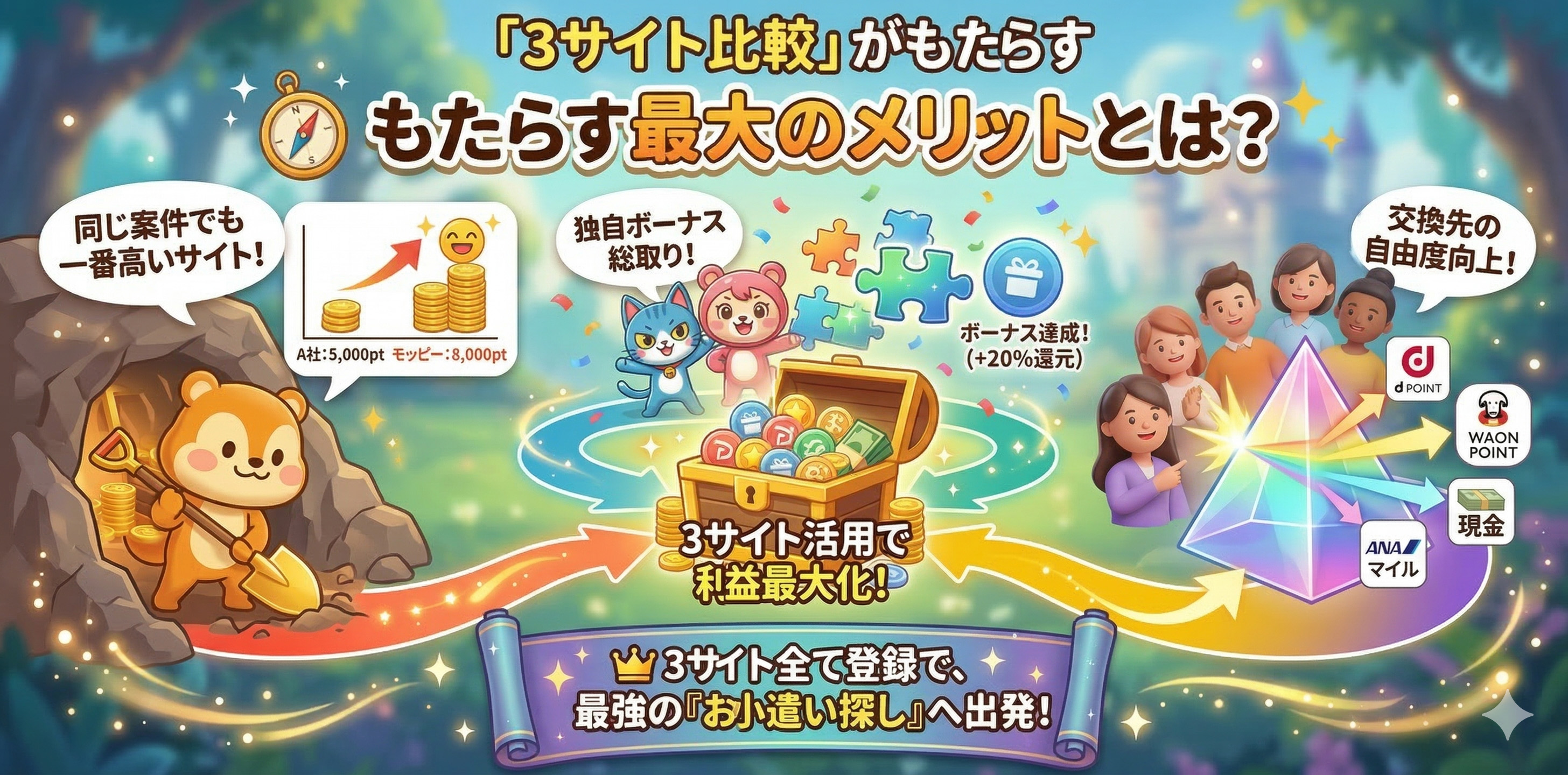 「3サイト比較」がもたらす最大のメリットとは?