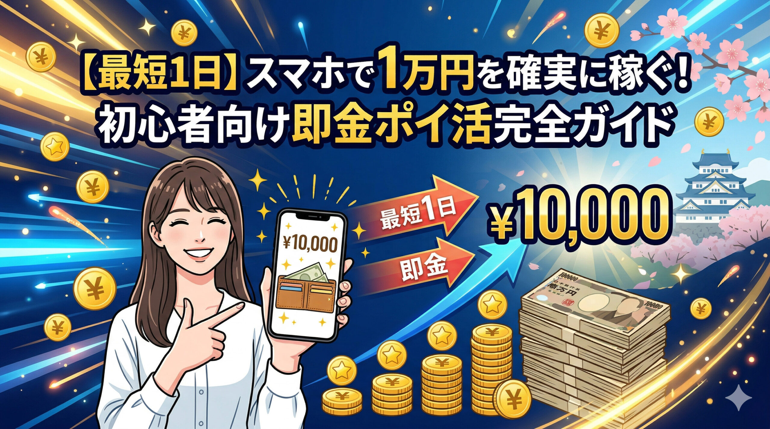 【最短1日】スマホで1万円を確実に稼ぐ！初心者向け即金ポイ活完全ガイド